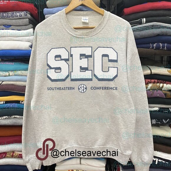 Vintage SEC Southeastern Conference Sweater, NCAA Southeastern Conference Shirt - Picture 1 of 2